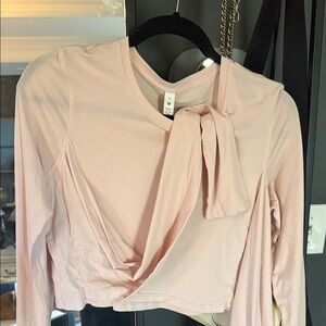 Lululemon Light Pink Long Sleeve Top w/tie